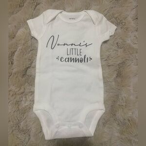 Carter's White Baby Onesie - Nonnis Little Cannoli